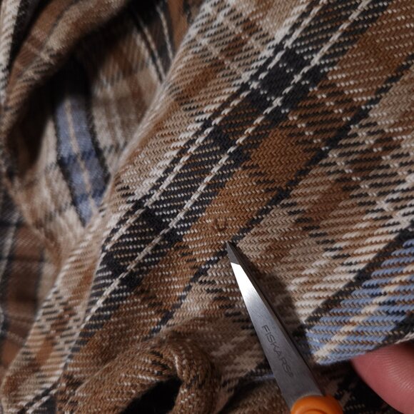 Vintage Five Brother Plaid Button Shirt Mens Medium Tall  Pockets Heavy Duty USA - Picture 12 of 16